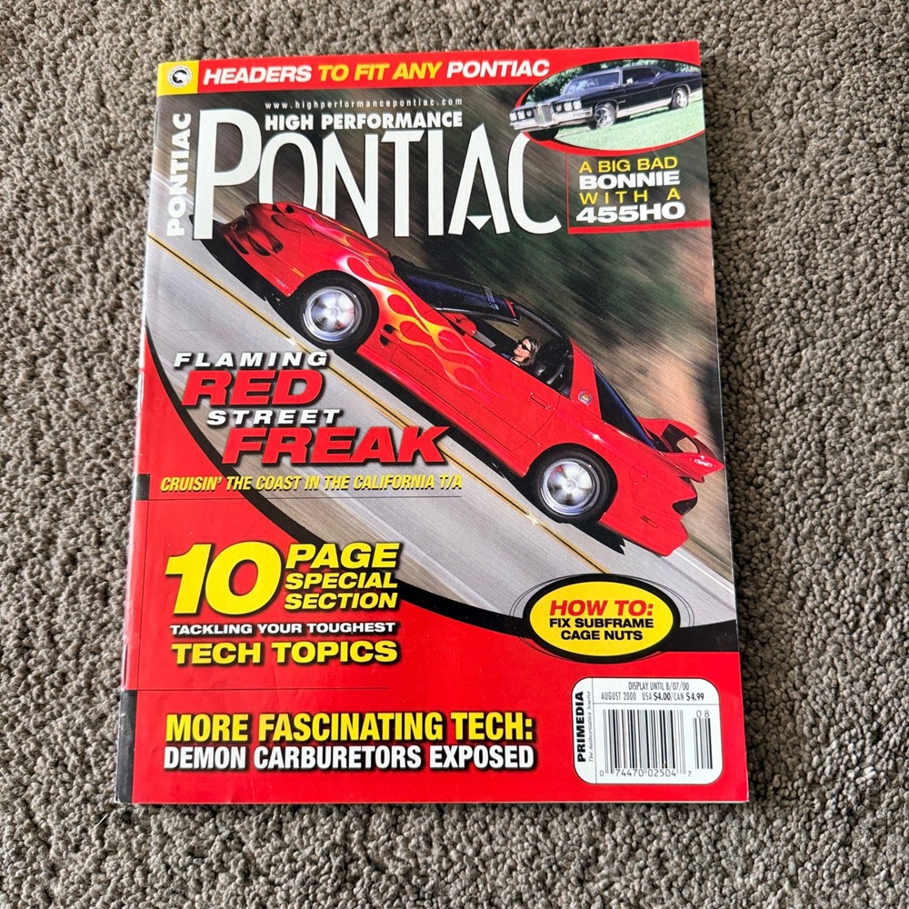 High Performance Pontiac Magazine August 2000 California Trans Am GTO 455HO Tech
